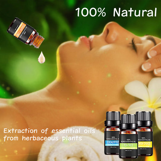Organic essential oils gift set from Coremet Ltd, featuring a variety of aromatherapy oils in business kit packaging.