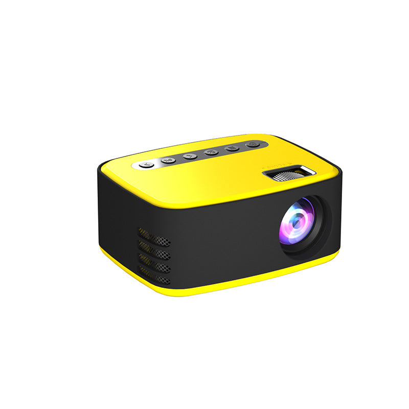 Coremet Ltd portable mini projector displaying 1080P HD image, suitable for home and business use, compact and lightweight design
