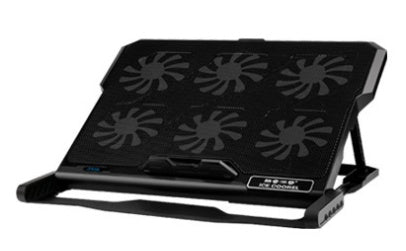 Coremet Ltd laptop cooling stand with built-in USB fan, designed to improve airflow and prevent overheating during business use.