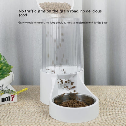 Large capacity automatic pet feeder by Coremet Ltd, showing the business kit with multiple compartments and digital controls.