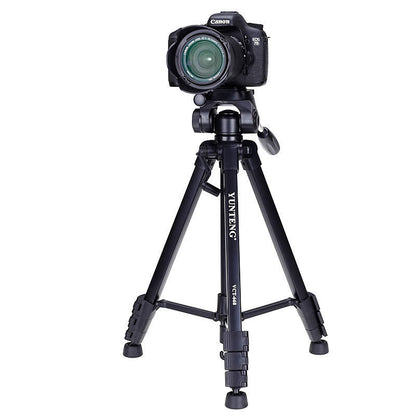 Yunteng 668 tripod camera stand compatible with Apple devices, suitable for SLR cameras and business photography setups.