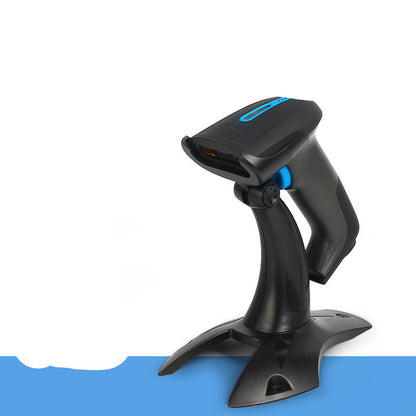 Wireless barcode scanner from Coremet Ltd, part of business kits, shown with its handheld design and barcode scanning window.