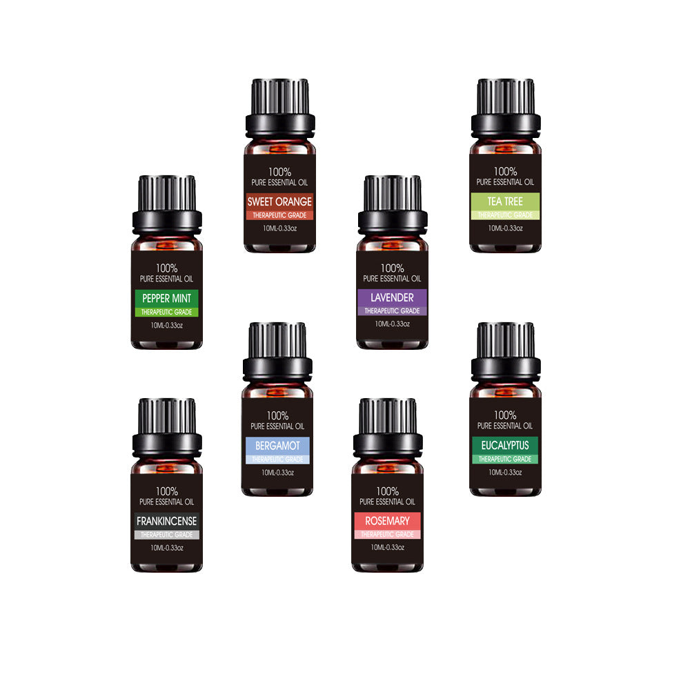 Organic essential oils gift set from Coremet Ltd with various aromatherapy oils in a business kit arrangement.
