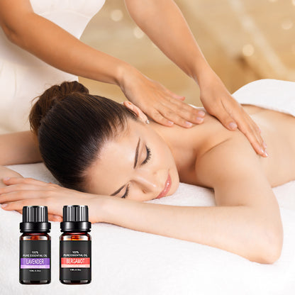 Organic essential oils gift set from Coremet Ltd featuring aromatherapy collection with various natural oil bottles.