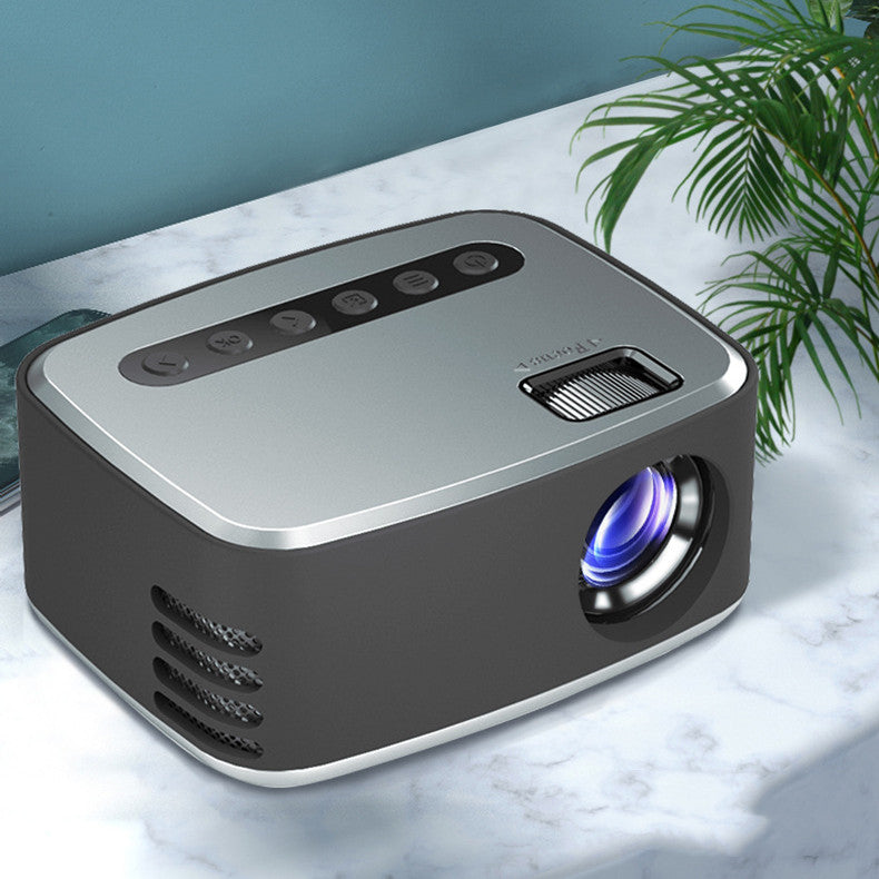 Portable Mini Projector by Coremet Ltd displaying 1080P HD image, ideal for home and business use