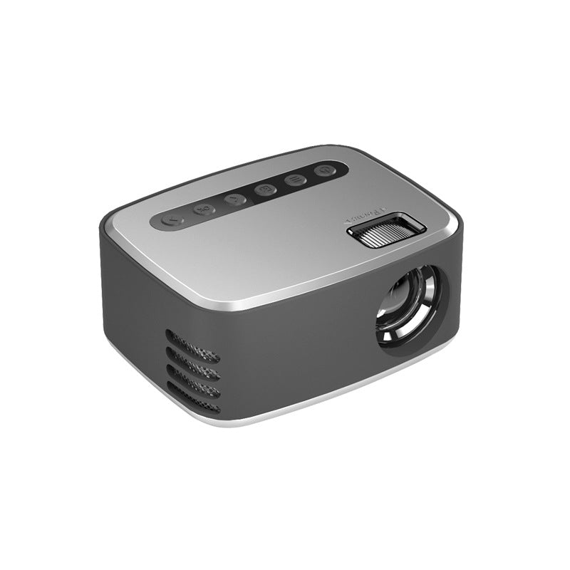 Coremet Ltd portable mini projector displaying a 1080P HD image, compact design ideal for home and business use