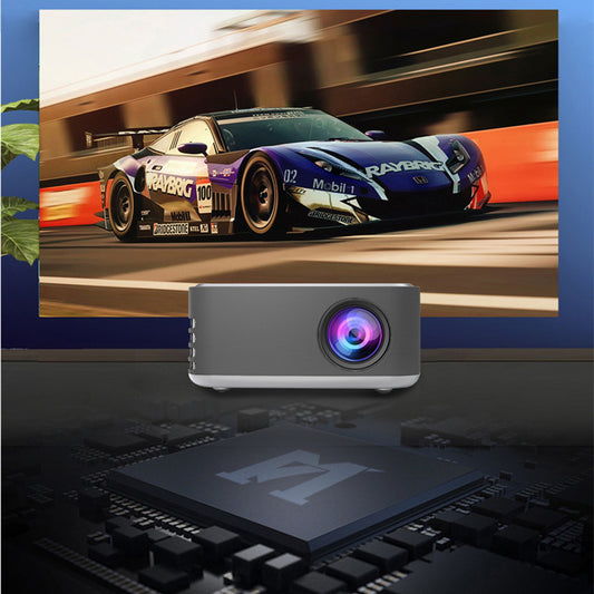 Portable Coremet Ltd Mini Projector displaying 1080P HD image, ideal for home and business use, compact and easy to set up.