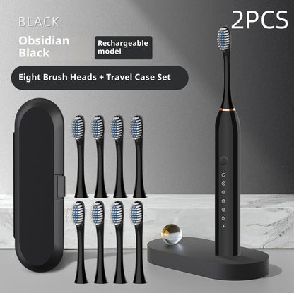 Coremet Ltd rechargeable automatic electric toothbrush with soft bristles, part of a professional business kit, ready for dental cleaning.
