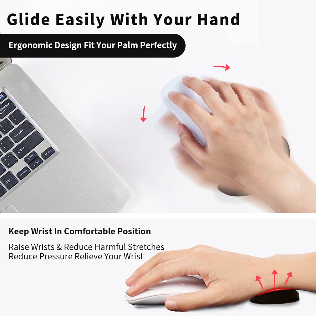Ergonomic Gel Wrist Rest Mouse Pad with padded support, designed for comfortable computer use, by Coremet Ltd.
