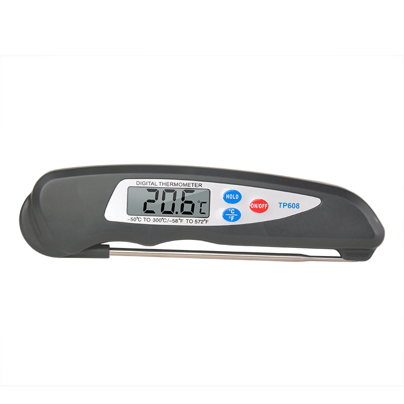 Coremet Ltd food thermometer included in business kit, digital display and stainless steel probe for accurate temperature measurement.