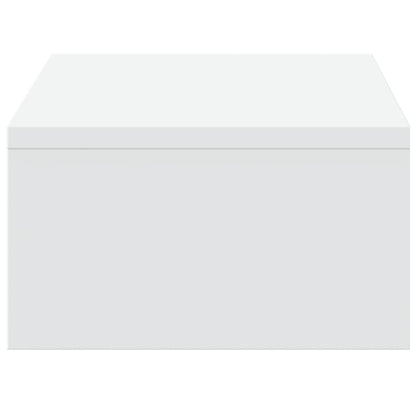 Wood monitor stand with drawers by Coremet Ltd, 50x business kit for ergonomic workspace organization.