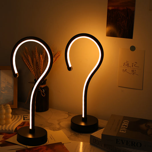 Coremet Ltd dual question mark dimmable desk lamp from business kits, featuring adjustable brightness and modern design.