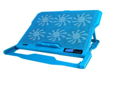 Coremet Ltd laptop cooling stand with built-in USB fan, ergonomic design for improved airflow and cooling during business use.
