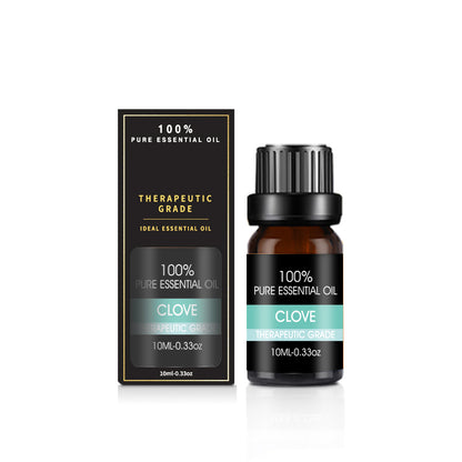 Organic essential oils gift set by Coremet Ltd featuring six aromatherapy bottles in a business kit display.