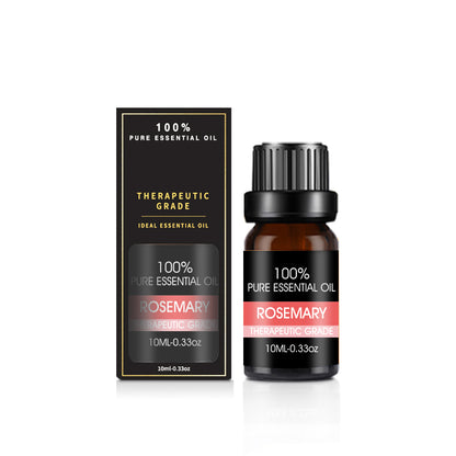 Organic essential oils gift set from Coremet Ltd featuring seven aromatherapy bottles in a business kit display.