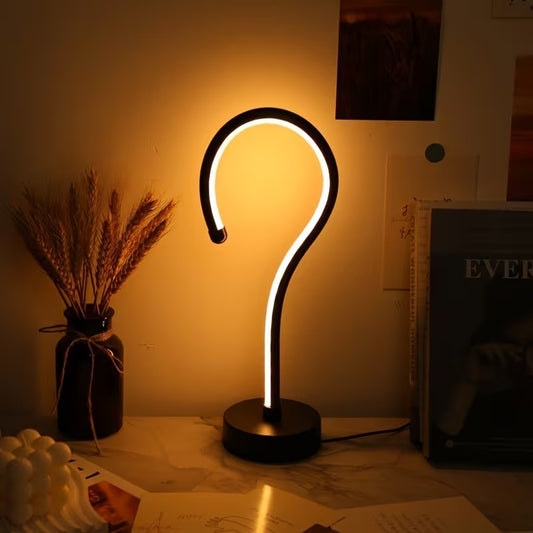 Coremet Ltd dual question mark dimmable desk lamp for business kits, featuring adjustable lighting and modern design.