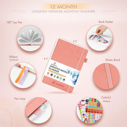 Coremet Ltd Jubtic A5 weekly and monthly planner, non-dated business kit with sleek design and organized pages.