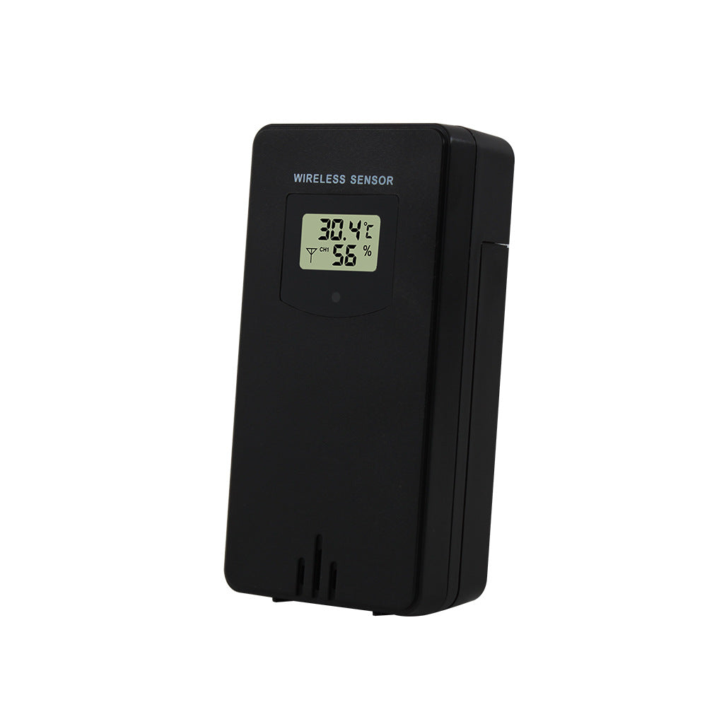Wireless outdoor temperature and humidity sensor from Coremet Ltd, part of business kit with digital display and outdoor mounting options.