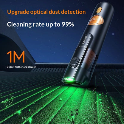 Cordless handheld car vacuum cleaner from Coremet Ltd, part of the business kits, with a compact design and attachments visible.