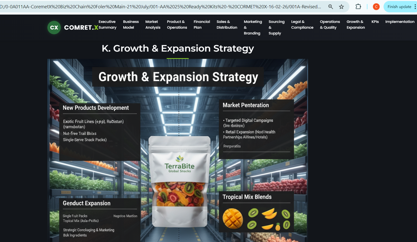 CoremetX dehydrated fruits business kit with packaging supplies for starting and launching a fruit product business.