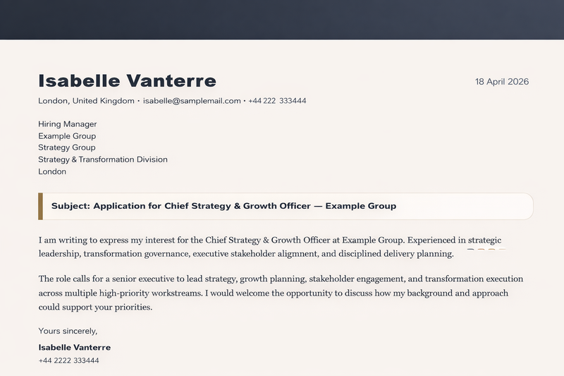 Cover Letter Generator
