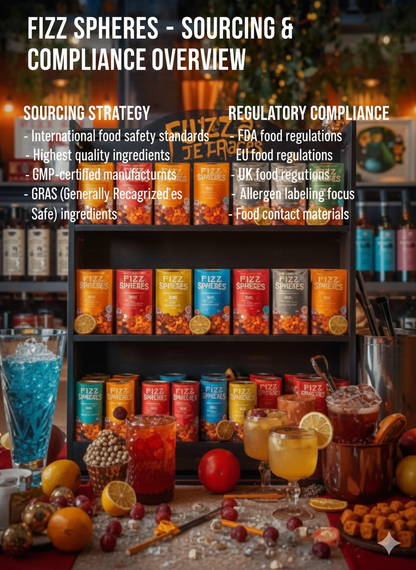 Create Cocktail Spheres and Build a Premium Product Business kit by Coremet Ltd, showing tools and ingredients for cocktail sphere creation.