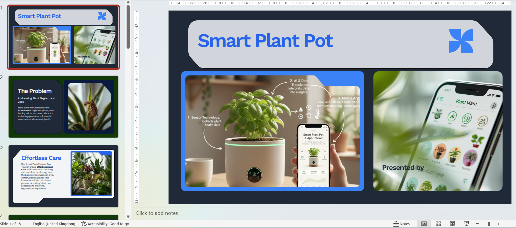 Screenshot of Coremet Ltd's smart plant pot business kit app and system interface for starting a smart plant business.