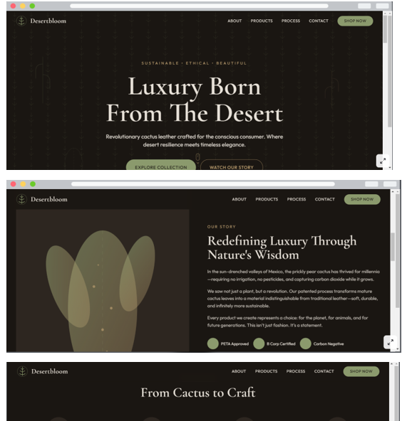 Screenshot of Coremet Ltd cactus leather products business kit setup, including tools and materials for starting a cactus leather business.
