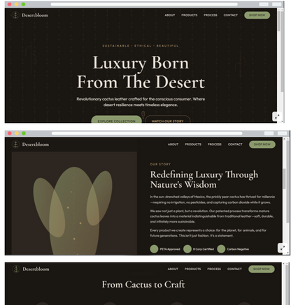 Screenshot of Coremet Ltd cactus leather products business kit setup, including tools and materials for starting a cactus leather business.
