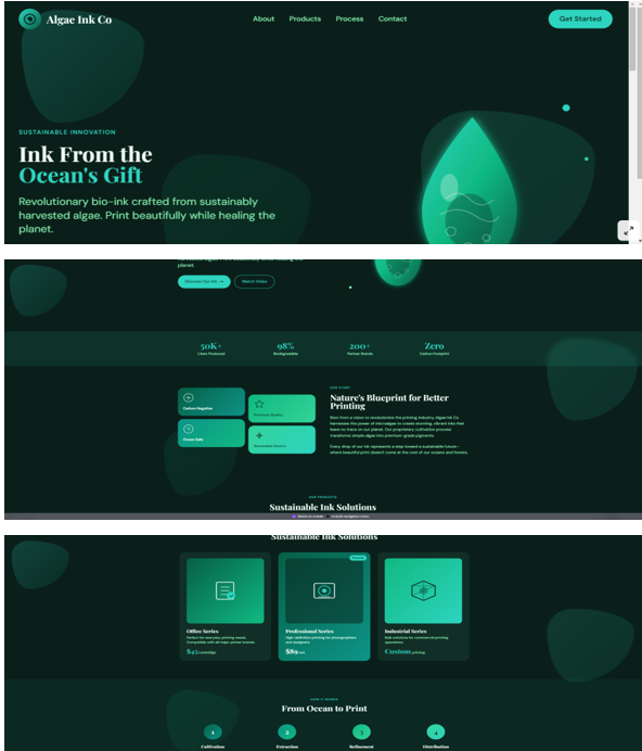 Screenshot of Create Ink from Algae business kit by Coremet Ltd, showing the complete setup for sustainable algae-based ink production.