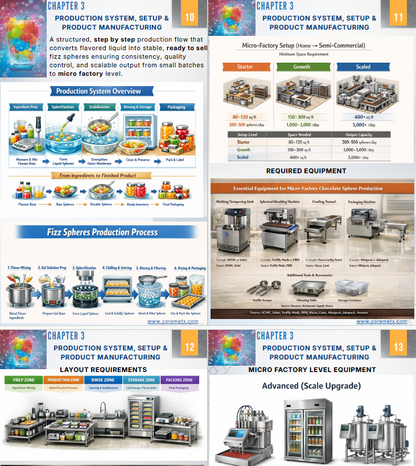 Screenshot of Create Cocktail Spheres and Build a Premium Product Business kit by Coremet Ltd, showing the complete business kit layout.