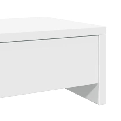 Wood monitor stand with drawers by Coremet Ltd, featuring a 50x design, ideal for office organization and ergonomic workspace setup.
