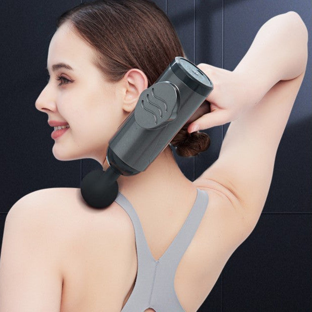 Coremet Ltd massage gun for muscle relaxation, displayed with business kit components for effective muscle therapy and recovery.