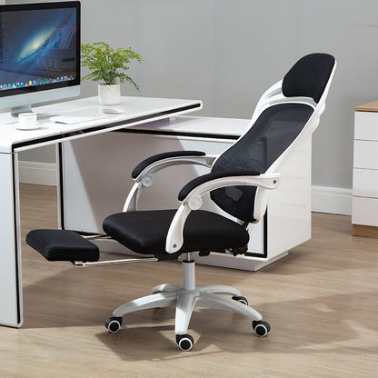 Ergonomic computer gaming chair in black and red with adjustable armrests, designed for comfort and support during long gaming sessions.