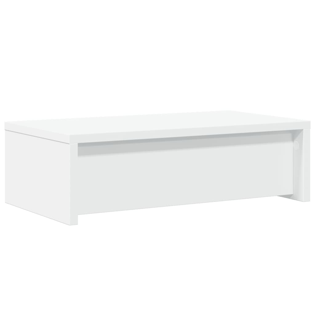 Wooden monitor stand with drawers from Coremet Ltd, featuring a 50x size for ergonomic workspace organization.
