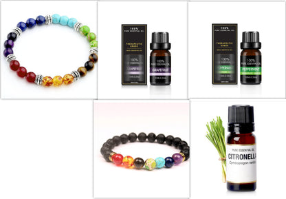 Organic essential oils gift set from Coremet Ltd featuring multiple aromatherapy oils in a business kit display.