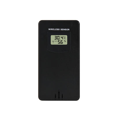 Wireless outdoor temperature and humidity sensor from Coremet Ltd, showing the device with display screen and outdoor mounting options.