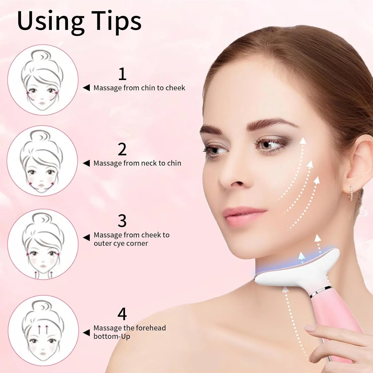 Coremet Ltd neck and face massager with thermal and vibration features, 3-in-1 facial sculpting tool for skin care.