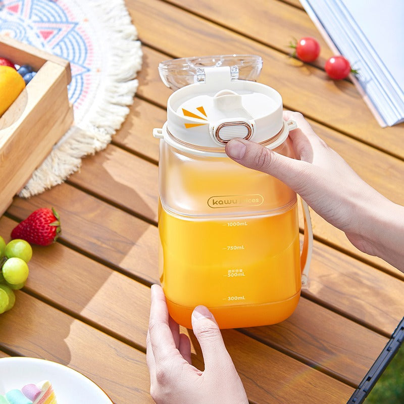 Portable rechargeable blender cup from Coremet Ltd, ideal for making fresh juices and smoothies on the go.