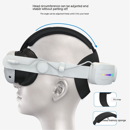 Coremet Ltd VR headset with 8000mAh built-in power bank, business kit, featuring adjustable head straps and immersive display.