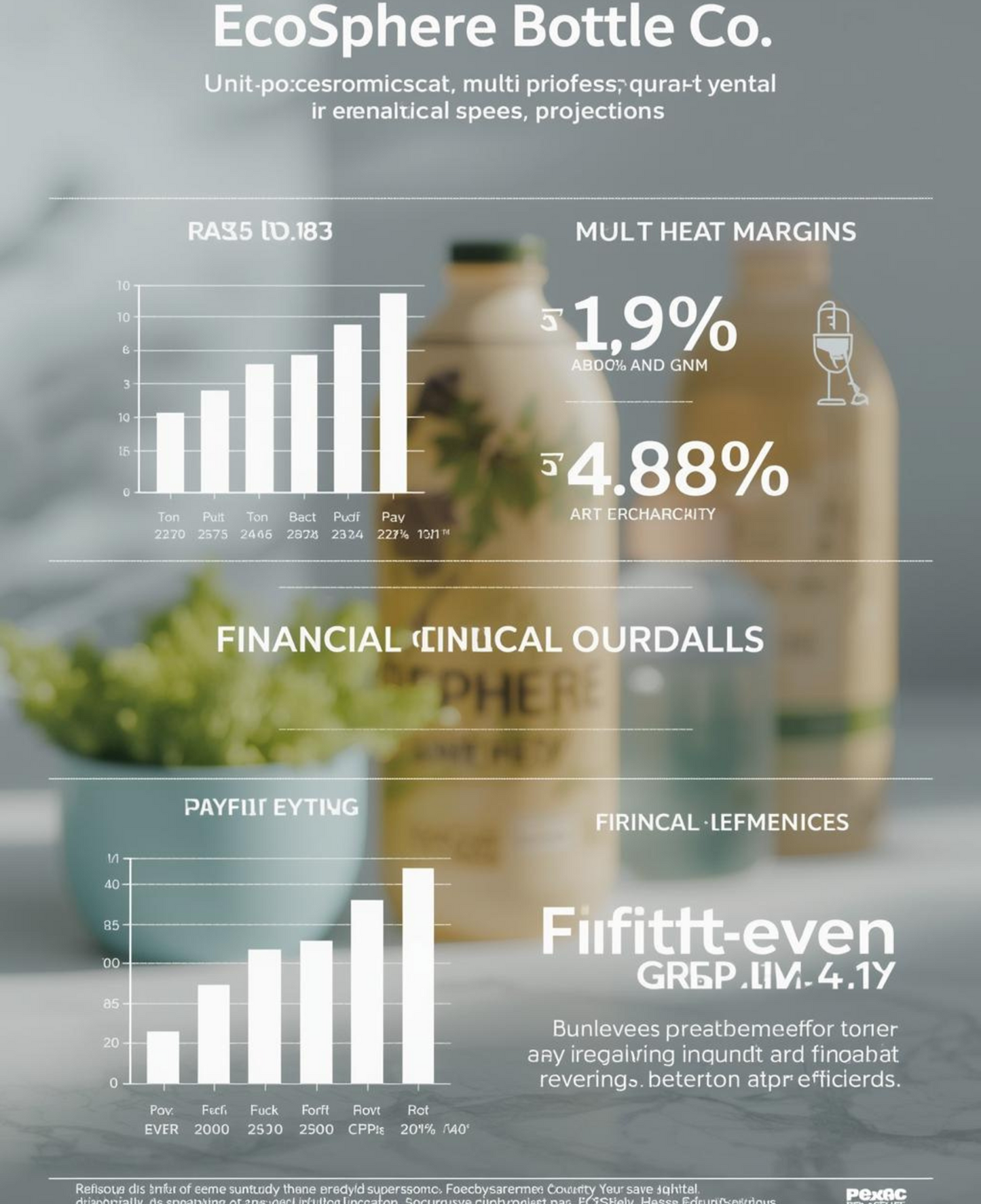 Financial analysis chart for Coremet Ltd's Create Bottles from Paper and Sell to Real Brands business kit.