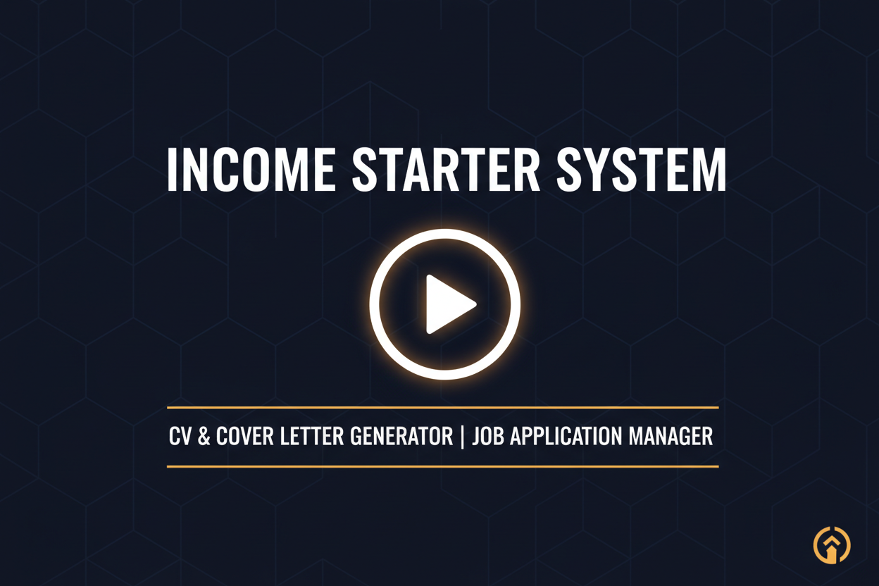 Load video: Income Starter Video
