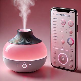 AI Aroma Diffuser Business Kit by Coremet Ltd, including sleek diffuser device and app integration for smart product business setup.